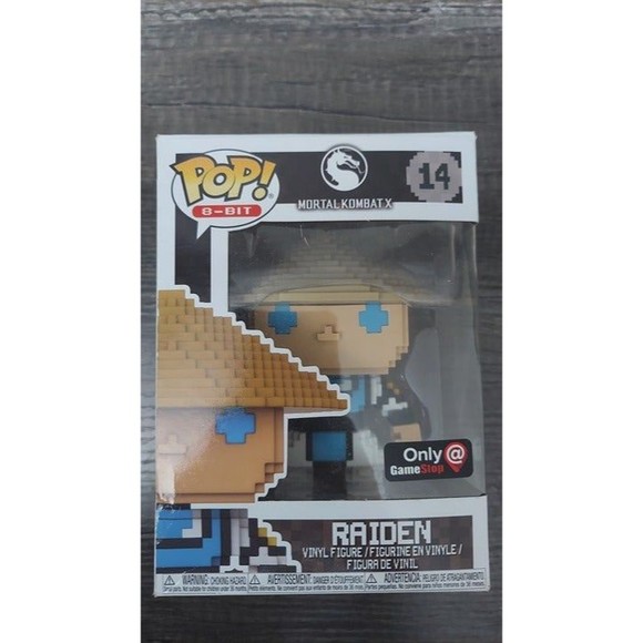 Funko Pop! 8-Bit Mortal Kombat X Raiden #14 Gamestop Exclusive With Protector - Picture 8 of 9